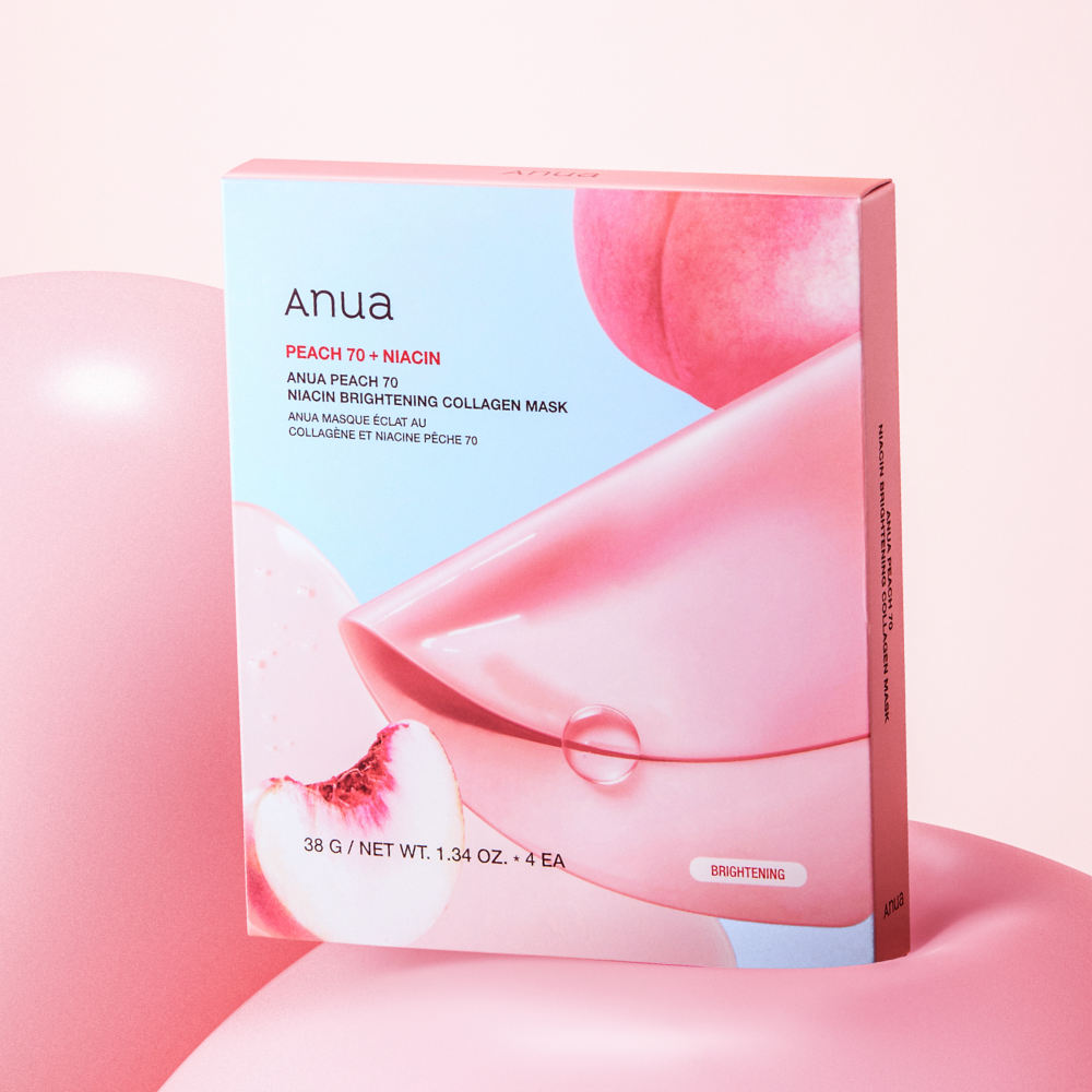Anua Peach 70 Niacin Serum Mask 38g X 4ea