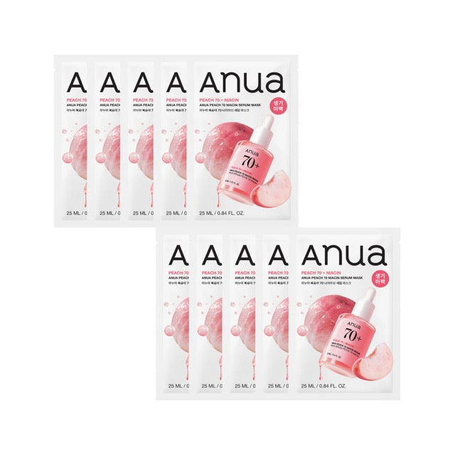 Anua Peach 70 Niacin Serum Mask Sheet 25g X 10ea