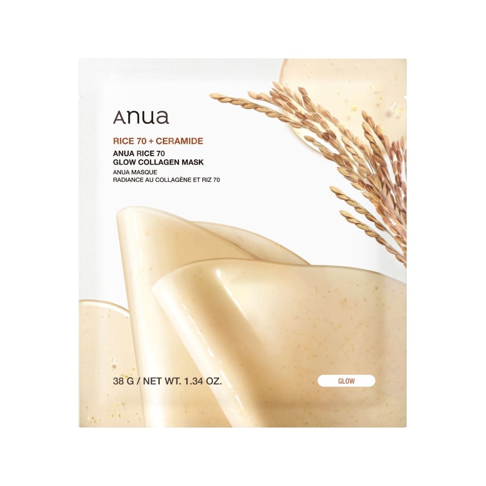 Anua Rice 70 Glow Collagen Mask 38g X 4ea - JOSEPH BEAUTY