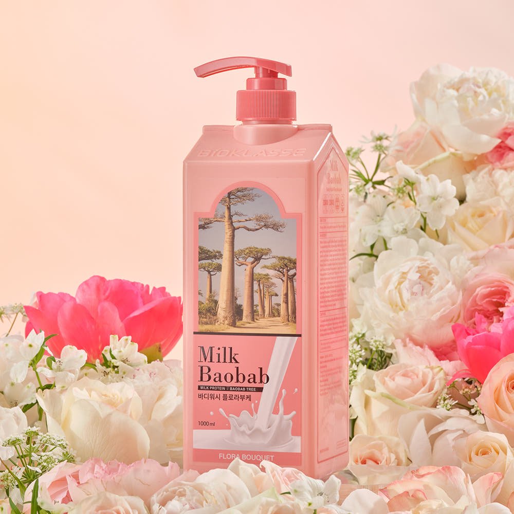 BIOKLASSE MILK BAOBAB Body Wash 1000ml Flora Bouquet - JOSEPH BEAUTY