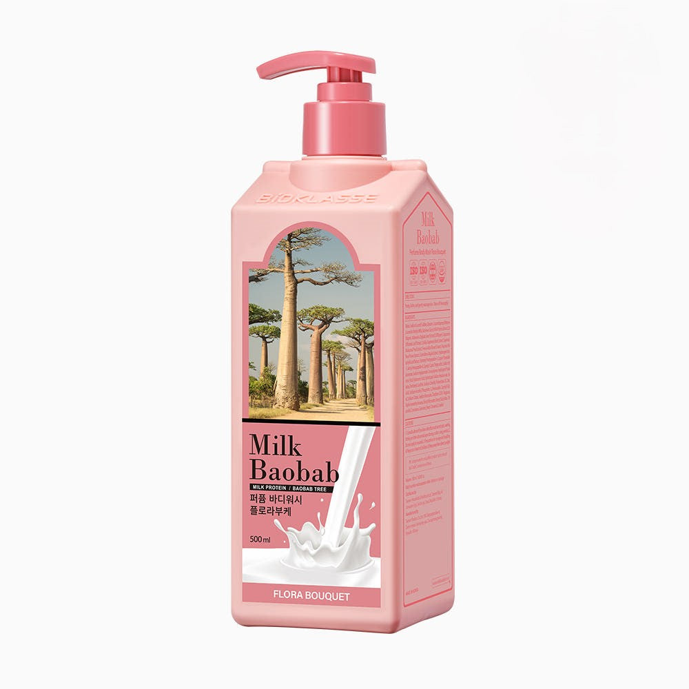 BIOKLASSE MILK BAOBAB Body Wash 1000ml #Flora Bouquet