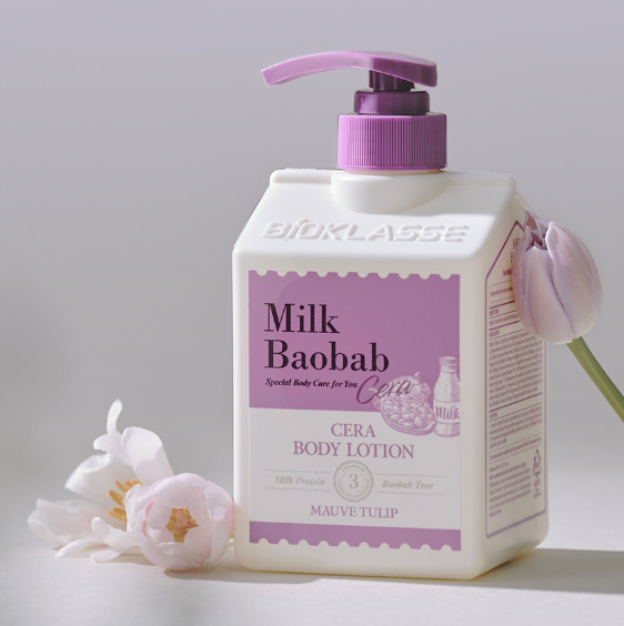 BIOKLASSE Milk Baobab Cera Body Lotion 600ml #Mauve Tulip