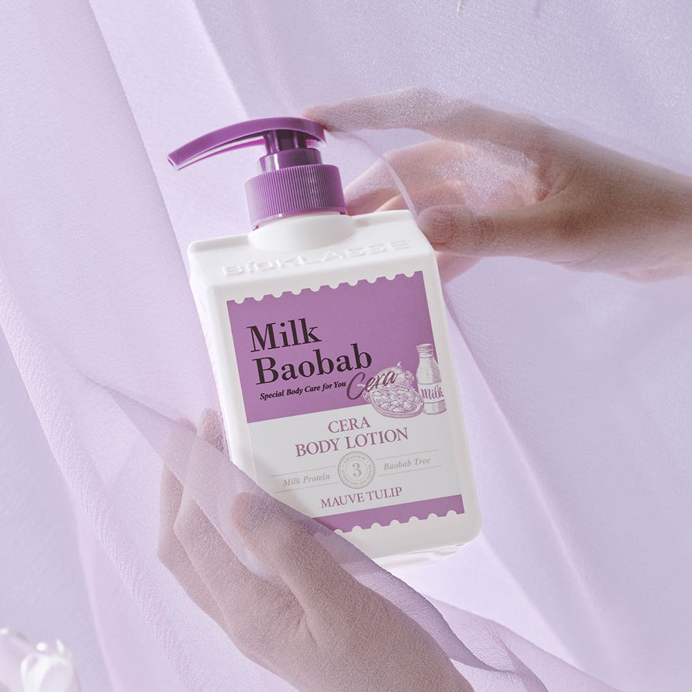 BIOKLASSE Milk Baobab Cera Body Lotion 600ml #Mauve Tulip