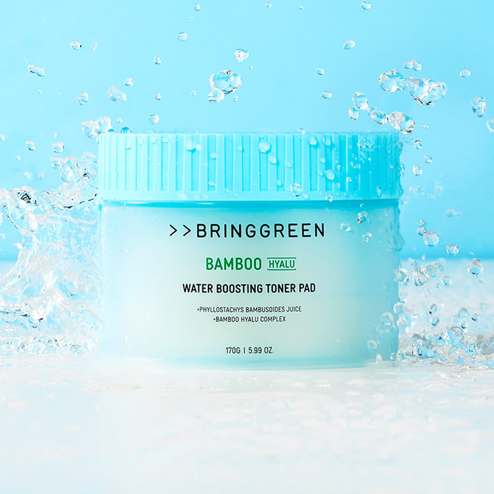 BRINGGREEN Bamboo Hyalu Water Boosting Toner Pad Set 170g/80pads + 170g/80pads(Refill)