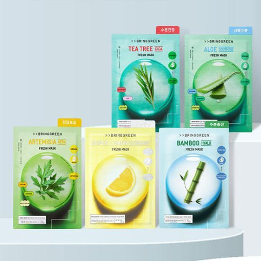 BRINGGREEN Fresh Mask Sheet 20g X 10ea (5-type)