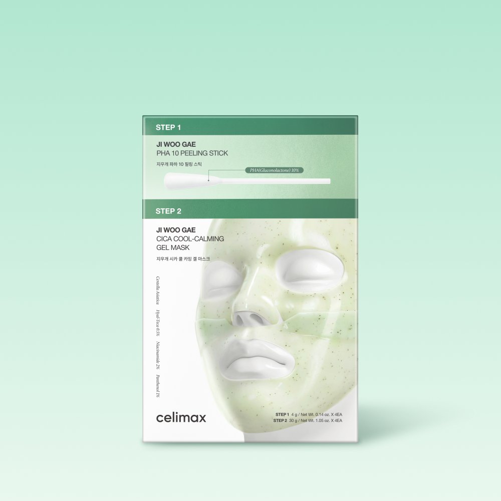 celimax JI WOO GAE Cica 2-Step Gel Mask 4ea