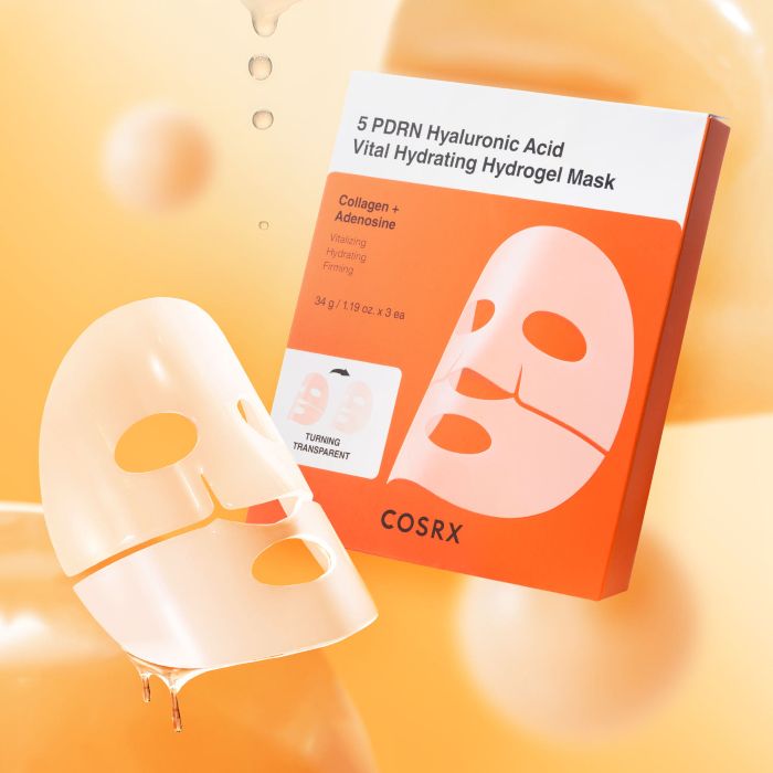 COSRX 5 PDRN Hyaluronic Acid Vital Hydrating Hydrogel Mask 34g X 3ea - JOSEPH BEAUTY