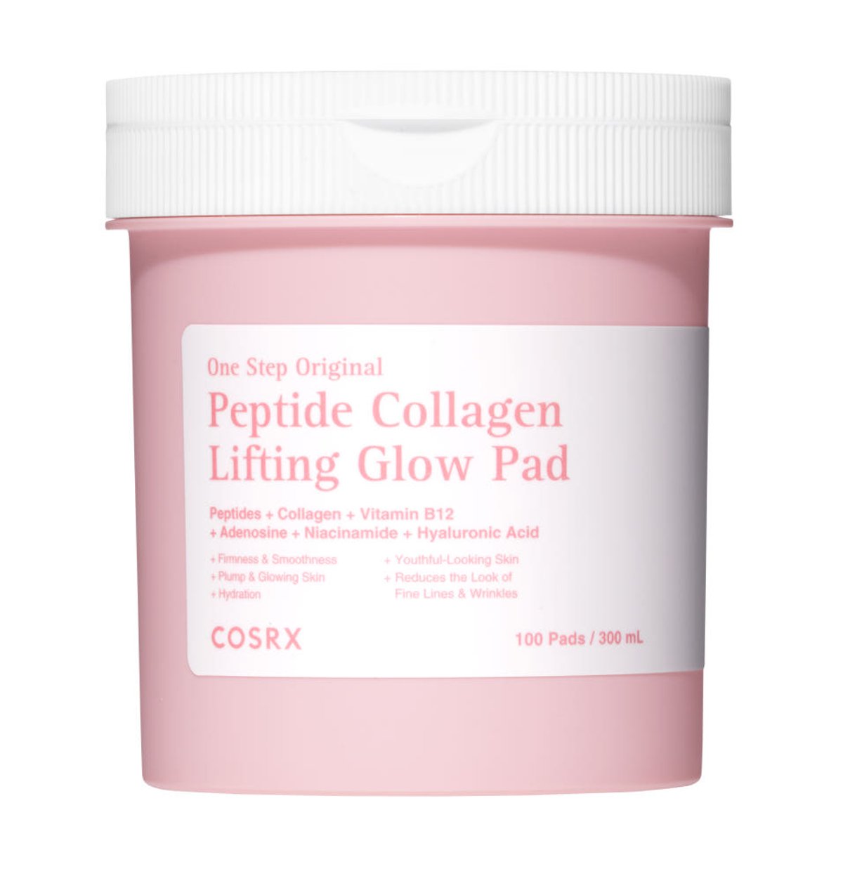 COSRX One Step Original
Peptide Collagen
Lifting Glow Pad 300ml/100ea