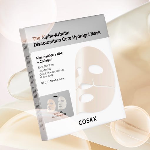 COSRX The Alpha - Arbutin Discoloration Care Hydrogel Mask 34g X 3ea - JOSEPH BEAUTY