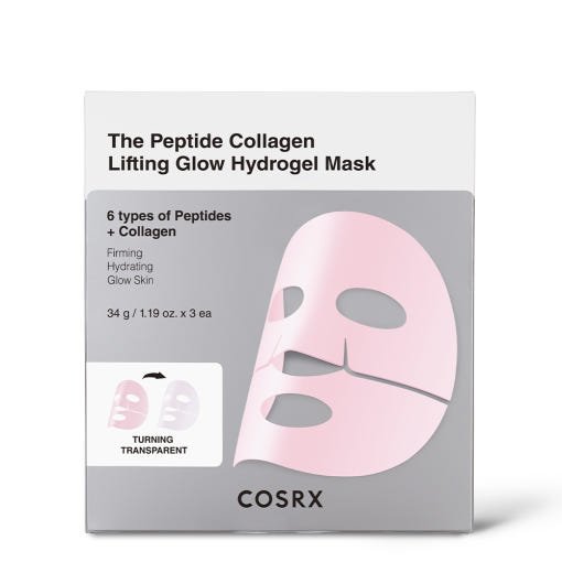 COSRX The Peptide Collagen Lifting Glow Hydrogel Mask 34g X 3ea - JOSEPH BEAUTY