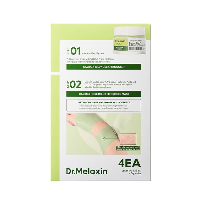 Dr.Melaxin Cactox Jelly Cream Booster & Pore Relief Hydrogel Mask Set 4ea
