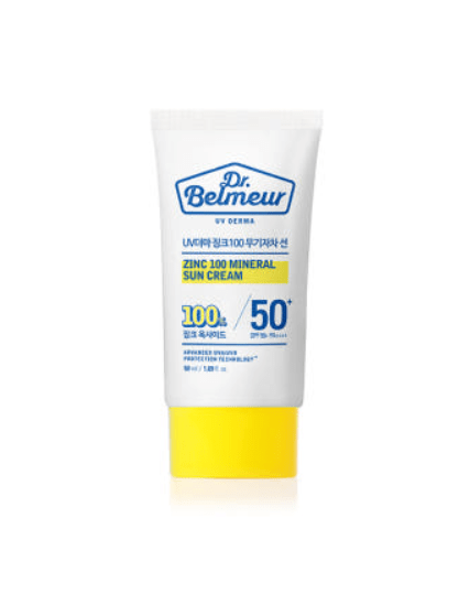 Dr.Belmeur UV Derma Zinc 100 Mineral Sun Cream SPF50+ PA++++ 50ml - JOSEPH BEAUTY