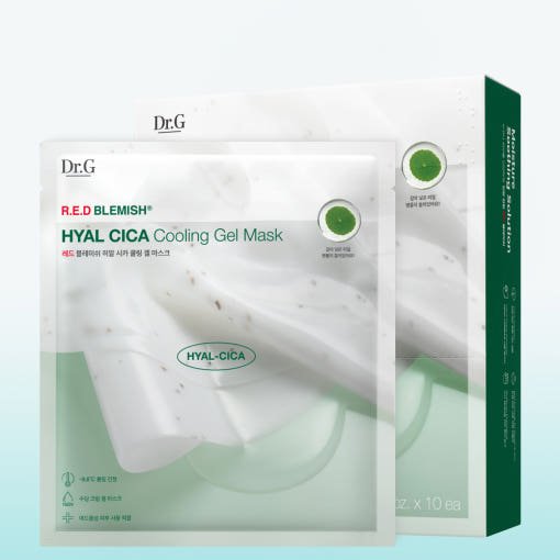 Dr.G RED BLEMISH HYAL CICA Cooling Gel Mask 27g X 10ea - JOSEPH BEAUTY