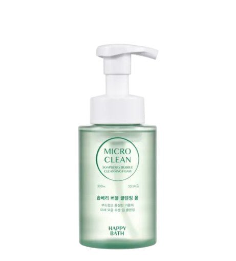 [HAPPY BATH] Micro Clean Soapberry Bubble Cleansing Foam 300ml - JOSEPH BEAUTY