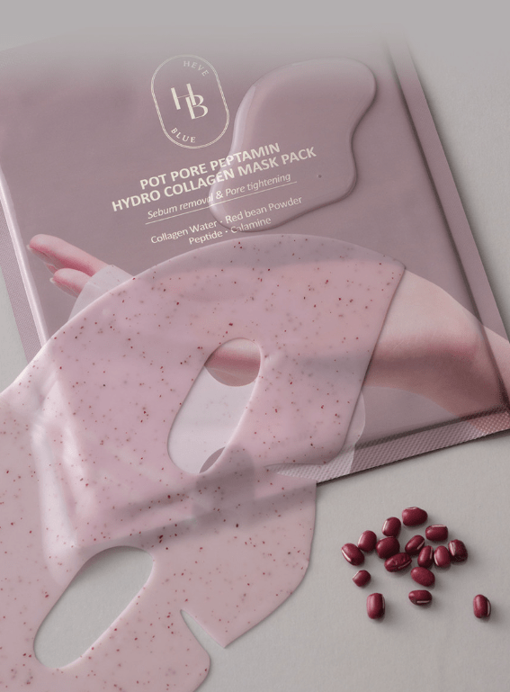 HEVEBLUE Pot Pore Peptamin Hydro Collagen Mask Pack 35g X 4ea - JOSEPH BEAUTY