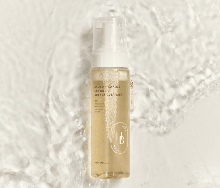 HEVEBLUE Salmon Caring Centella Bubble Cleanser 200ml - JOSEPH BEAUTY