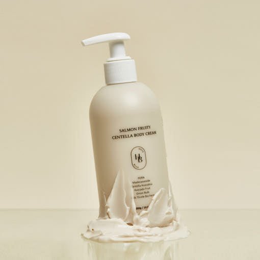 HEVEBLUE Salmon Fruity Centella Body Cream 300g - JOSEPH BEAUTY