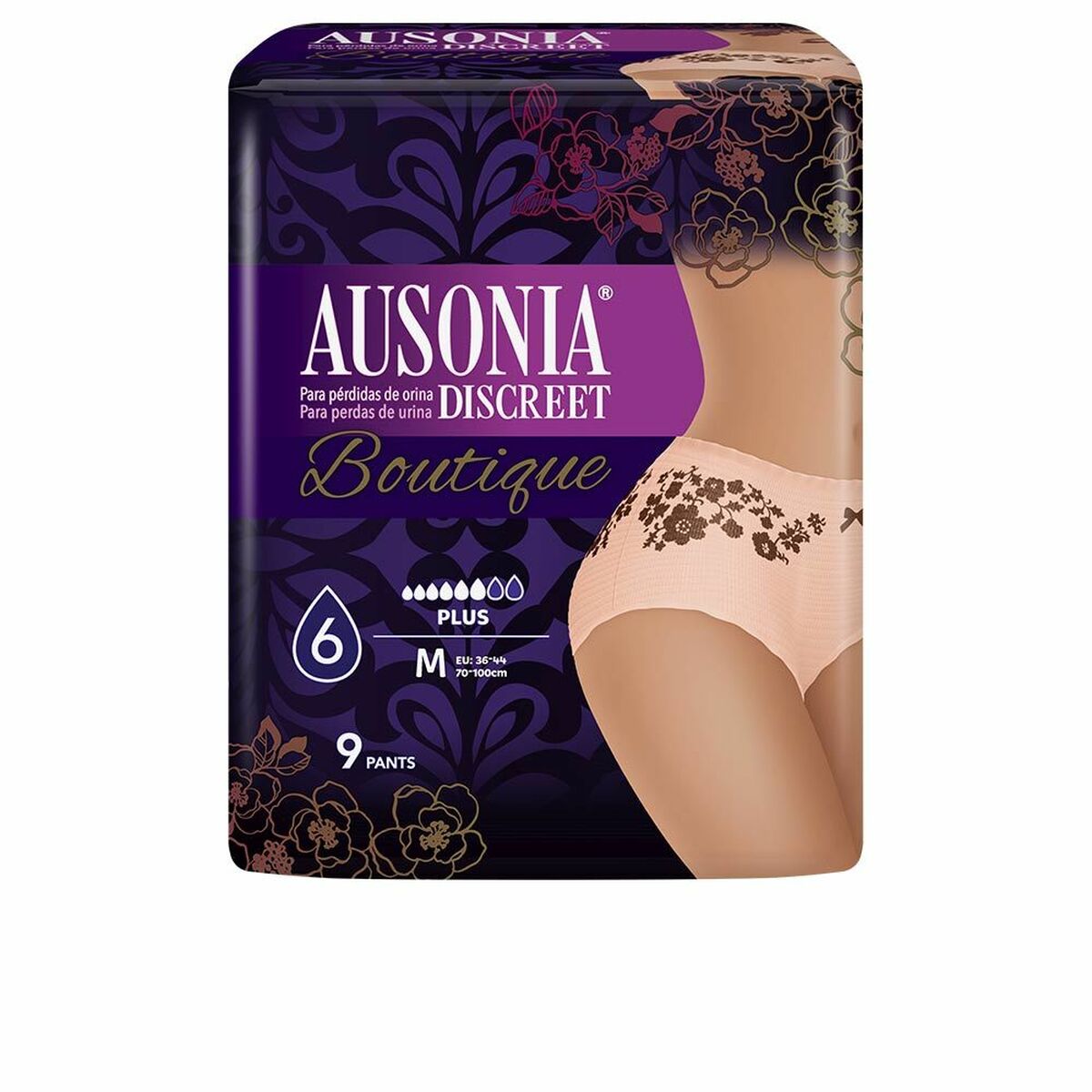 Incontinence Sanitary Pad Ausonia Discreet Boutique M (9 uds) - JOSEPH BEAUTY