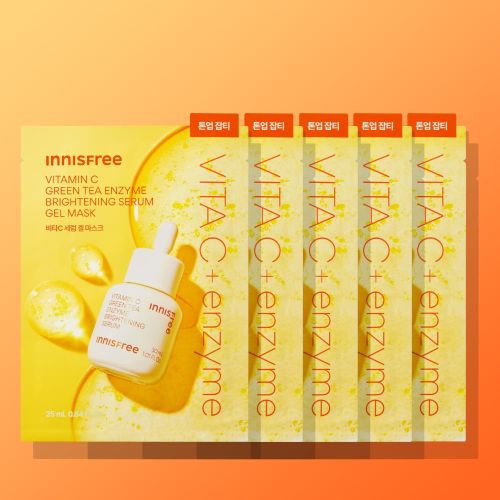 innisfree Vitamin C Green Tea Enzyme Brightening Serum Gel Mask 25ml X 5ea - JOSEPH BEAUTY