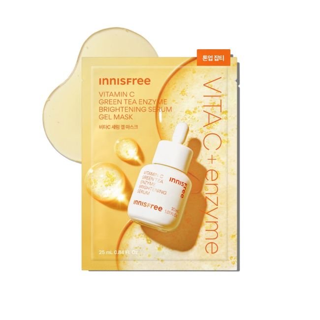 innisfree Vitamin C Green Tea Enzyme Brightening Serum Gel Mask 25ml X 5ea - JOSEPH BEAUTY