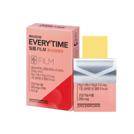[Jung Kwan Jang] Korean Red Ginseng Extract Every Time FILM (260mg*20Sheets)