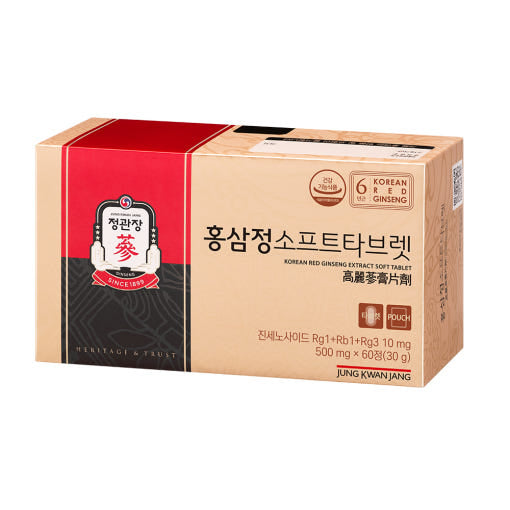 [Jung Kwan Jang] Korean Red Ginseng Extract SOFT TABLET 500mg*60ea(30g)