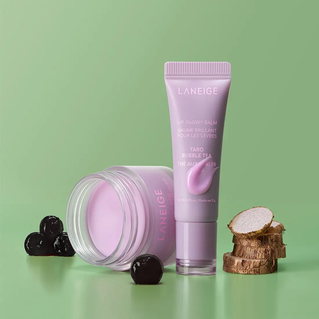 LANEIGE LIP GLOWY BALM 10ml Taro Bubble Tea - JOSEPH BEAUTY