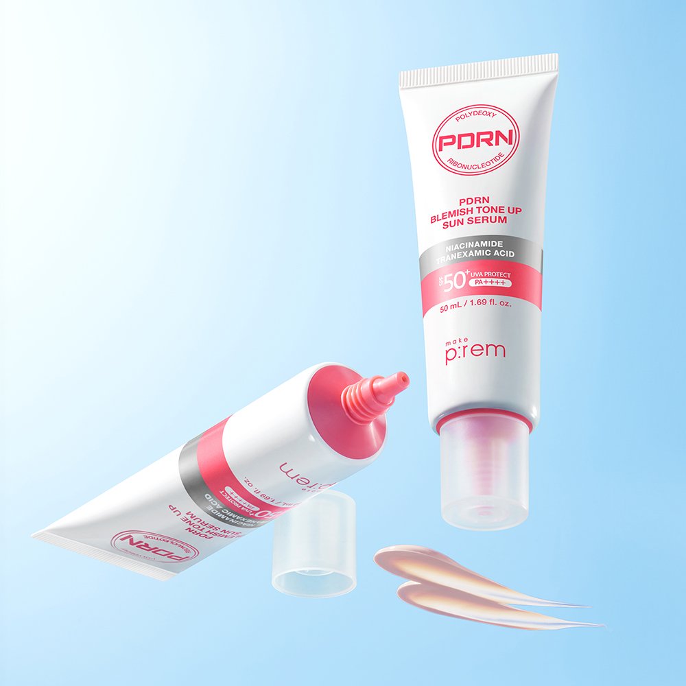 make p:rem PDRN Blemish Tone Up Sun Serum SPF50+ PA++++ 50ml