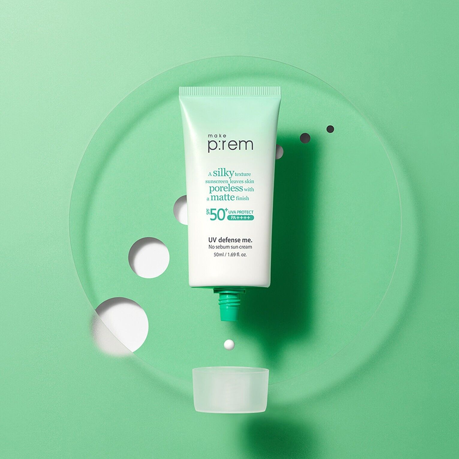 make p:rem UV Defense Me. No Sebum Sun Cream SPF50+ PA++++ 50ml