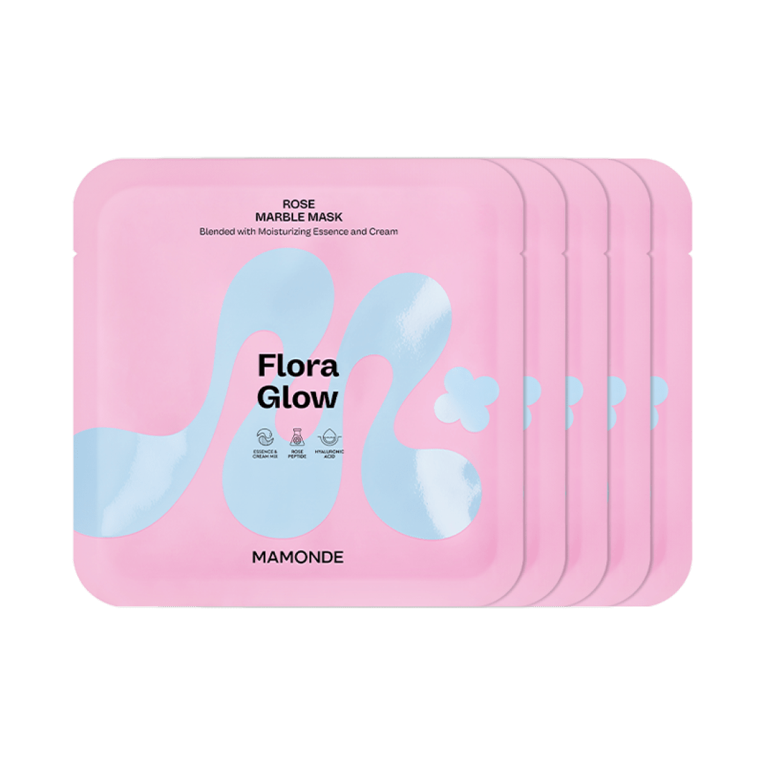 Mamonde Flora Glow Rose Marble Mask 36g X 5ea - JOSEPH BEAUTY