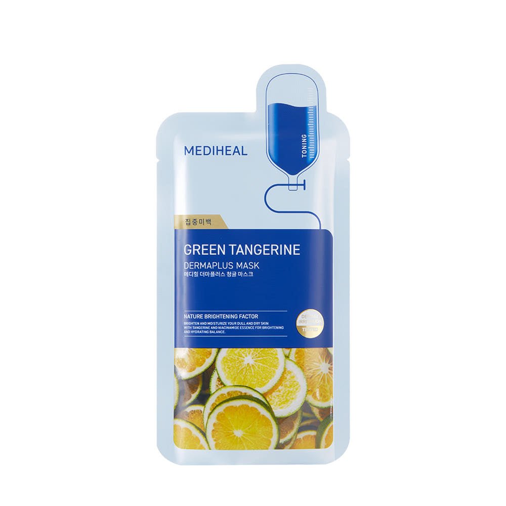 MEDIHEAL Dermaplus Green Tangerine Mask 22ml X 10ea - JOSEPH BEAUTY