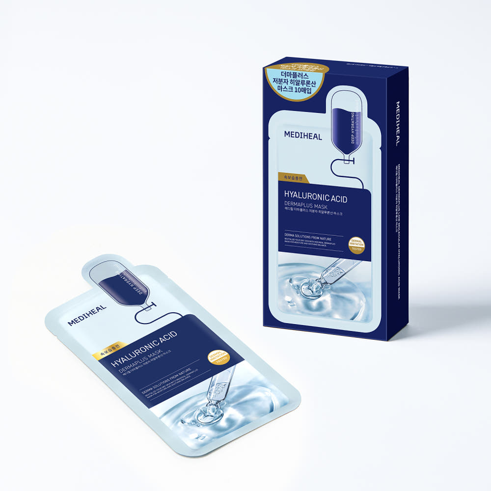 MEDIHEAL Dermaplus Low Molecular Hyaluronic Acid Mask 22ml X 10ea