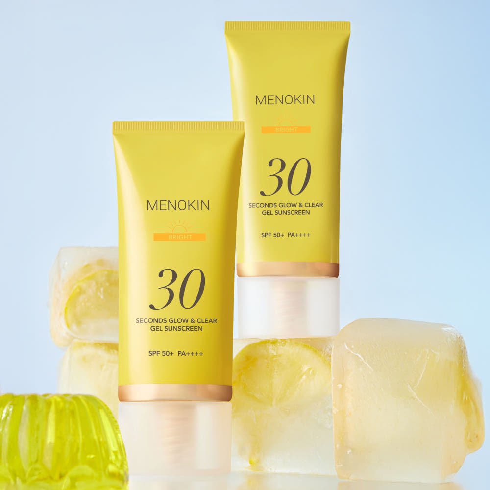 MENOKIN 30 Seconds Glow & Clear Gel Sunscreen SPF50+ PA++++ 50ml BRIGHT - JOSEPH BEAUTY