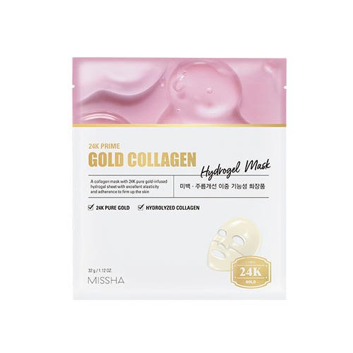 MISSHA 24K Prime Gold Collagen Hydrogel Mask 32g x 5ea - JOSEPH BEAUTY