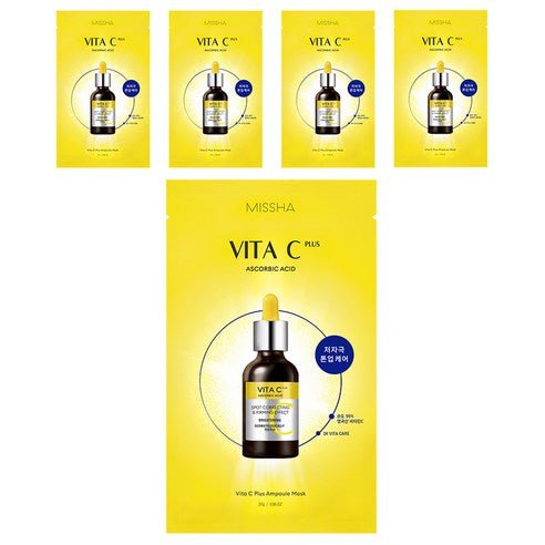 MISSHA Vita C Plus Ampoule Mask 27g X 5ea - JOSEPH BEAUTY