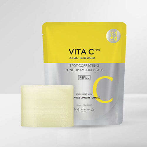 MISSHA Vita C Plus Spot Correcting Tone Up Ampoule Pads 210g/80pads (Refill)