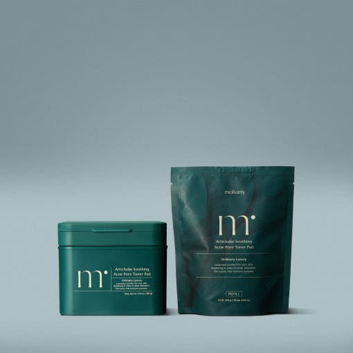molvany Artichoke Soothing Acne Pore Toner Pad 70ea+70ea(Refill) Set - JOSEPH BEAUTY