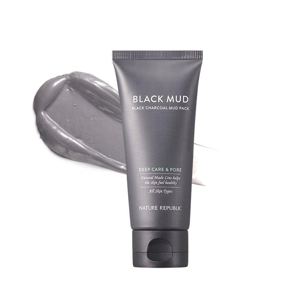 [NATURE REPUBLIC] Natural Made Black Charcoal Deep Pore Mud Pack 100ml