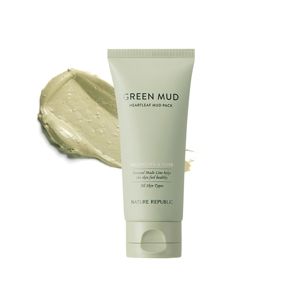 [NATURE REPUBLIC] Natural Made Green Heart Leaf balancing Mud Pack 100ml