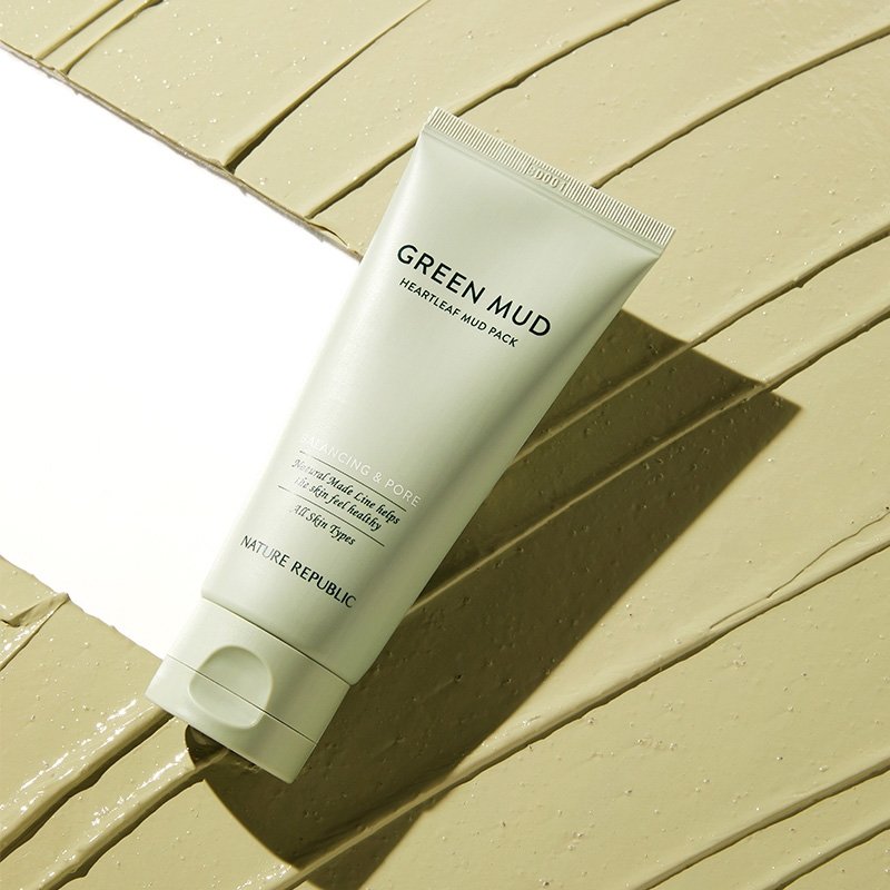 [NATURE REPUBLIC] Natural Made Green Heart Leaf balancing Mud Pack 100ml