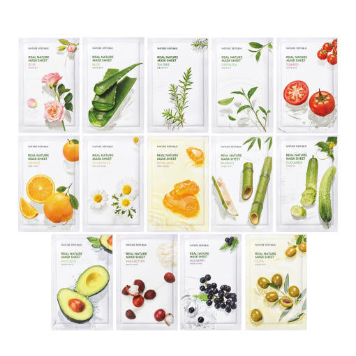 [NATURE REPUBLIC] Real Nature Mask Sheet 23ml X 30ea (13type)