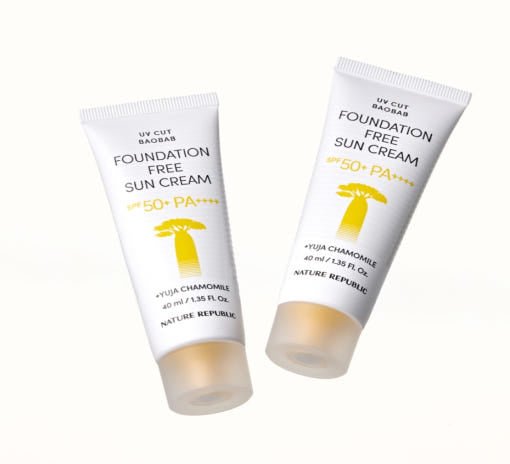 [NATURE REPUBLIC] UV CUT BAOBAB Foundation Free Sun Cream SPF50+ PA++++ 40ml+40ml - JOSEPH BEAUTY