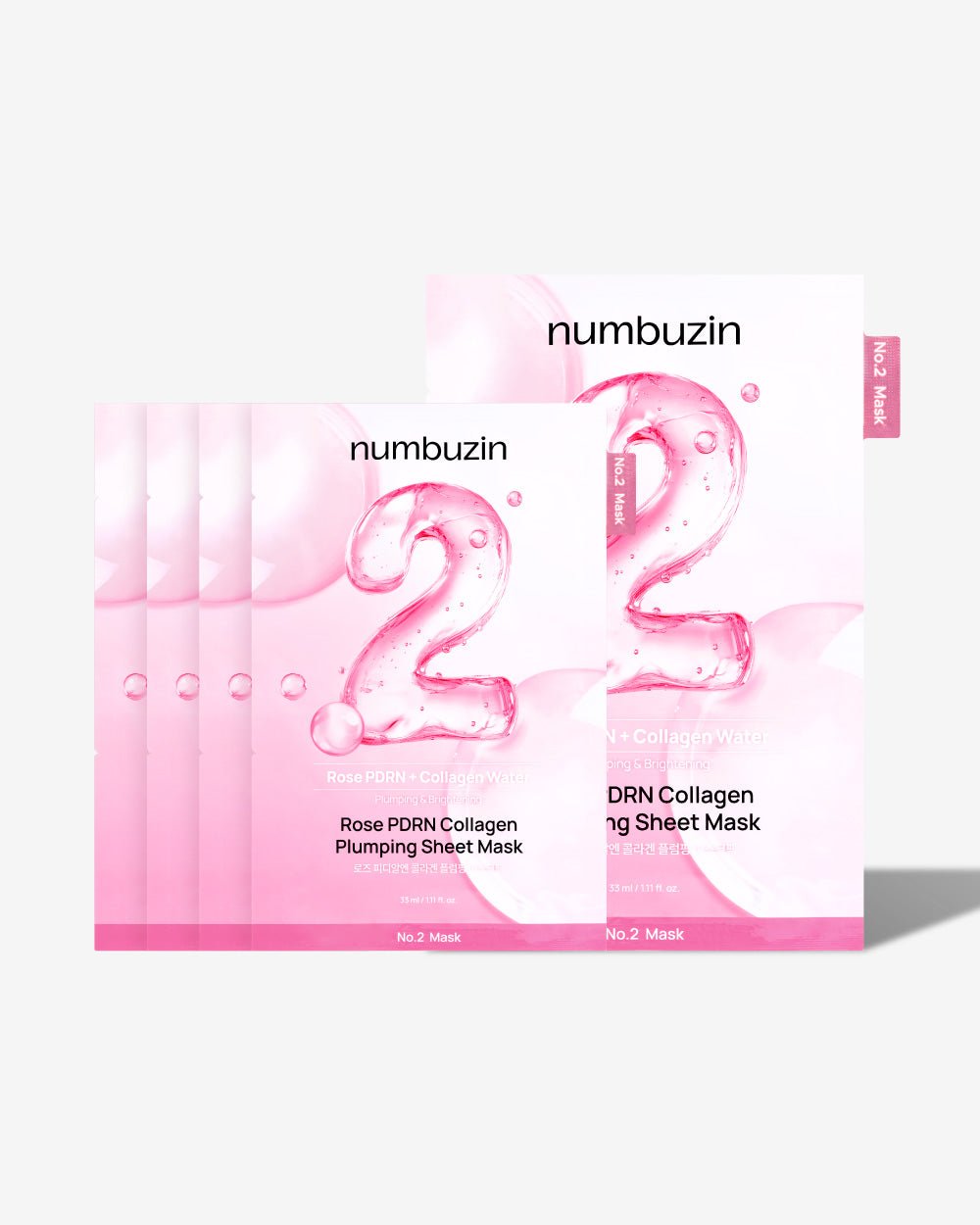 numbuzin No.2 Rose PDRN Collagen Plumping Sheet Mask 33ml X 5ea