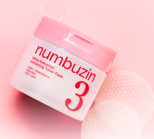 numbuzin No.3 Bifida Bakuchiol Exfoliating Toner Pads 190ml/70ea