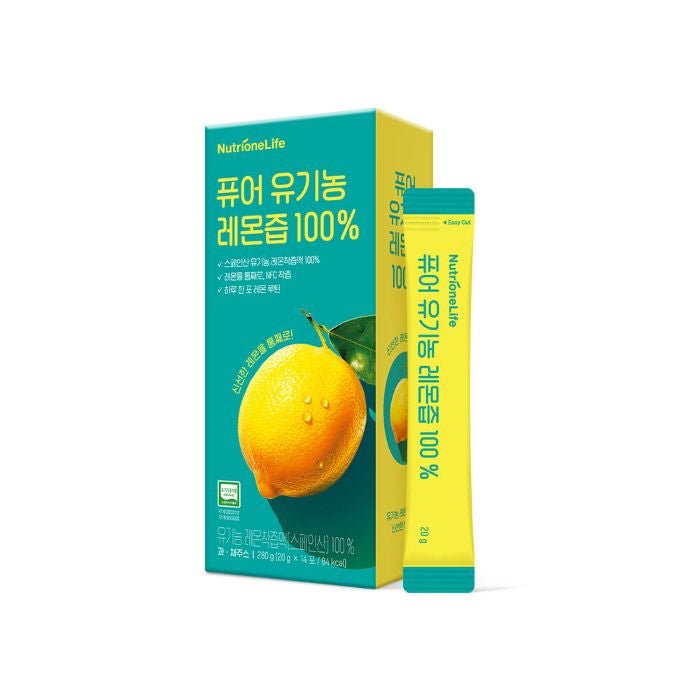 NutrioneLife Pure Organic Lemon Juice 100% 20g X 14ea - JOSEPH BEAUTY