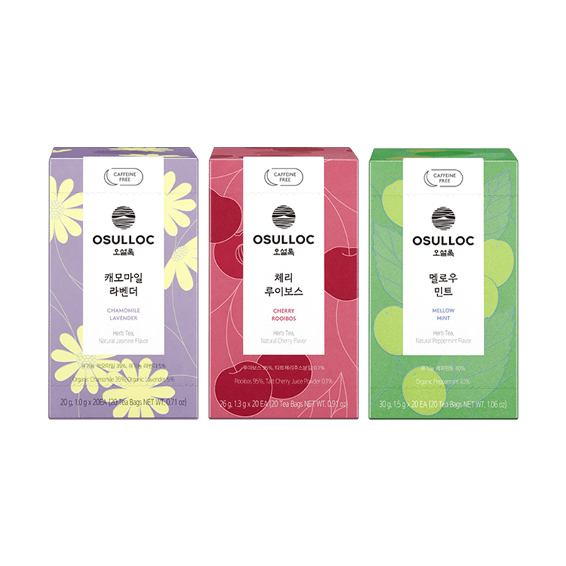 OSULLOC Herbal Tea Life Set (60 count, 3 flavors X 20ea) - JOSEPH BEAUTY