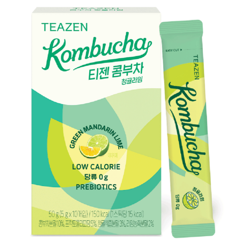 [TEAZEN] Kombucha Green Mandarin Lime (10 Sticks)