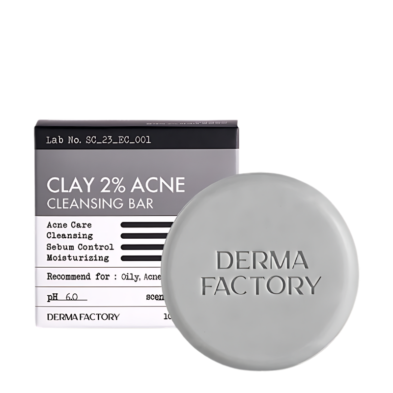 DERMA FACTORY Clat 2% Akne-Reinigungsriegel, 120 g