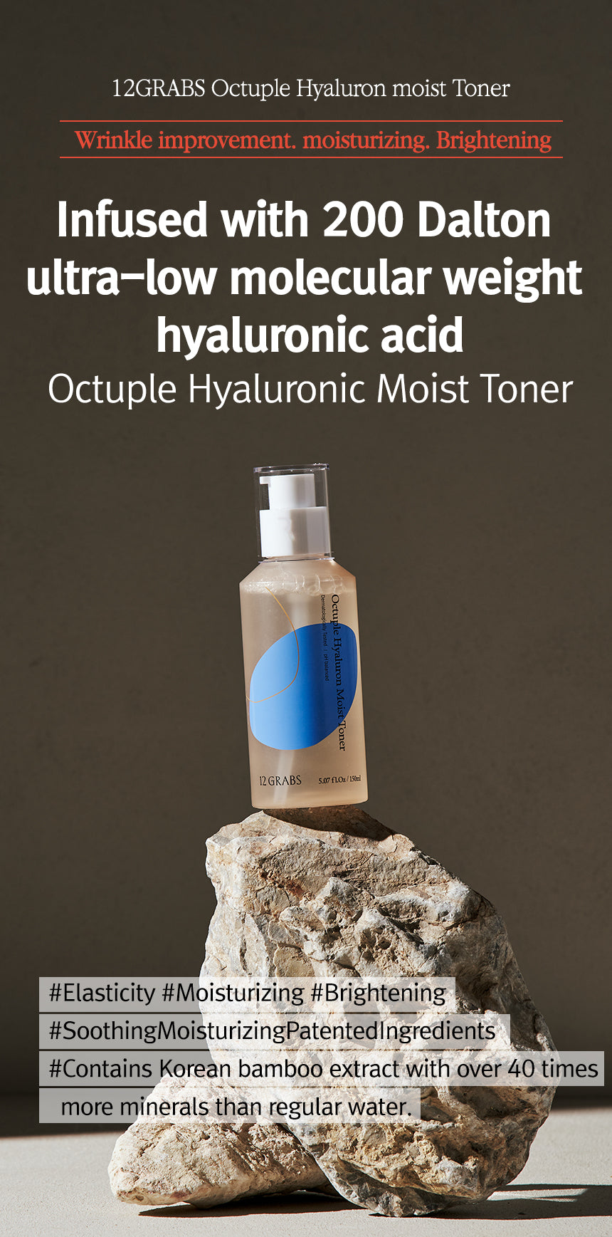 12GRABS Octuple Hyaluron Moist Toner 150ml 