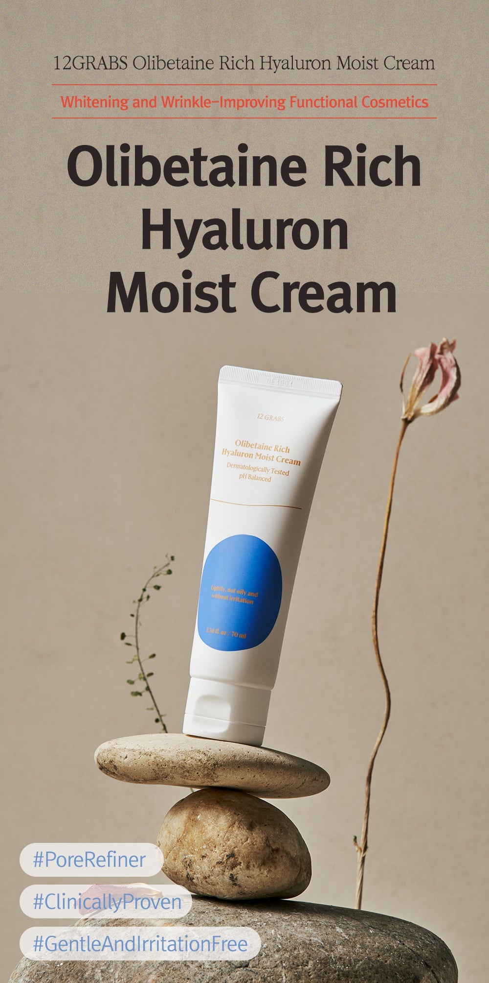 12GRABS Olibetaine Rich Hyaluron Moist Cream 70ml